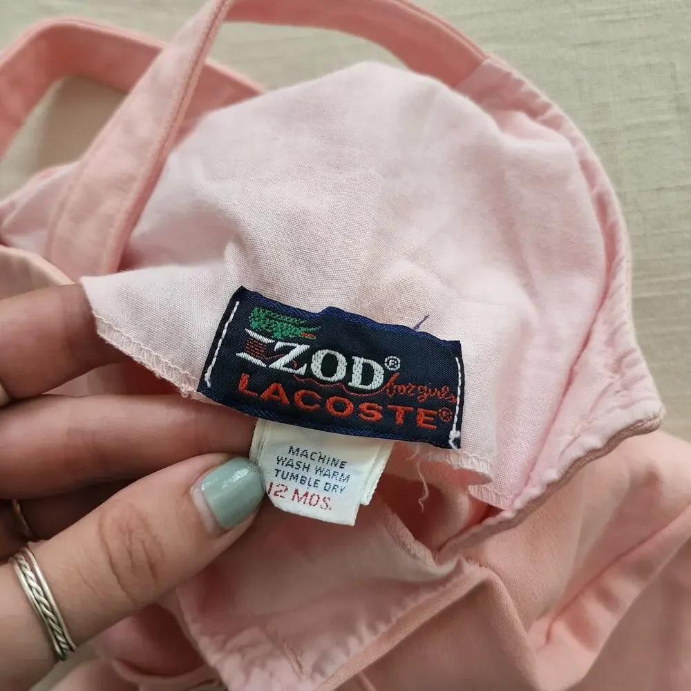 Vintage Lacoste Light Pink Bodysuit 12 months *flaw